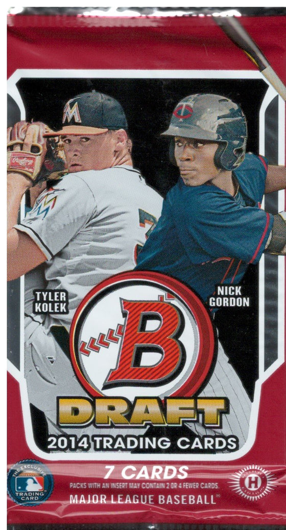 2014 Bowman Draft Hobby Baseball Hobby Pack (Hit Odds 1:24)