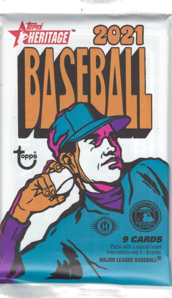 2021 Topps Heritage Baseball Hobby Pack (Hit Odds 1:24)