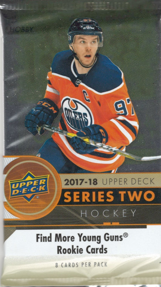 2017/18 Upper Deck Series 2 Hockey Hobby Pack (Hit Odds of Young Guns 1:4)