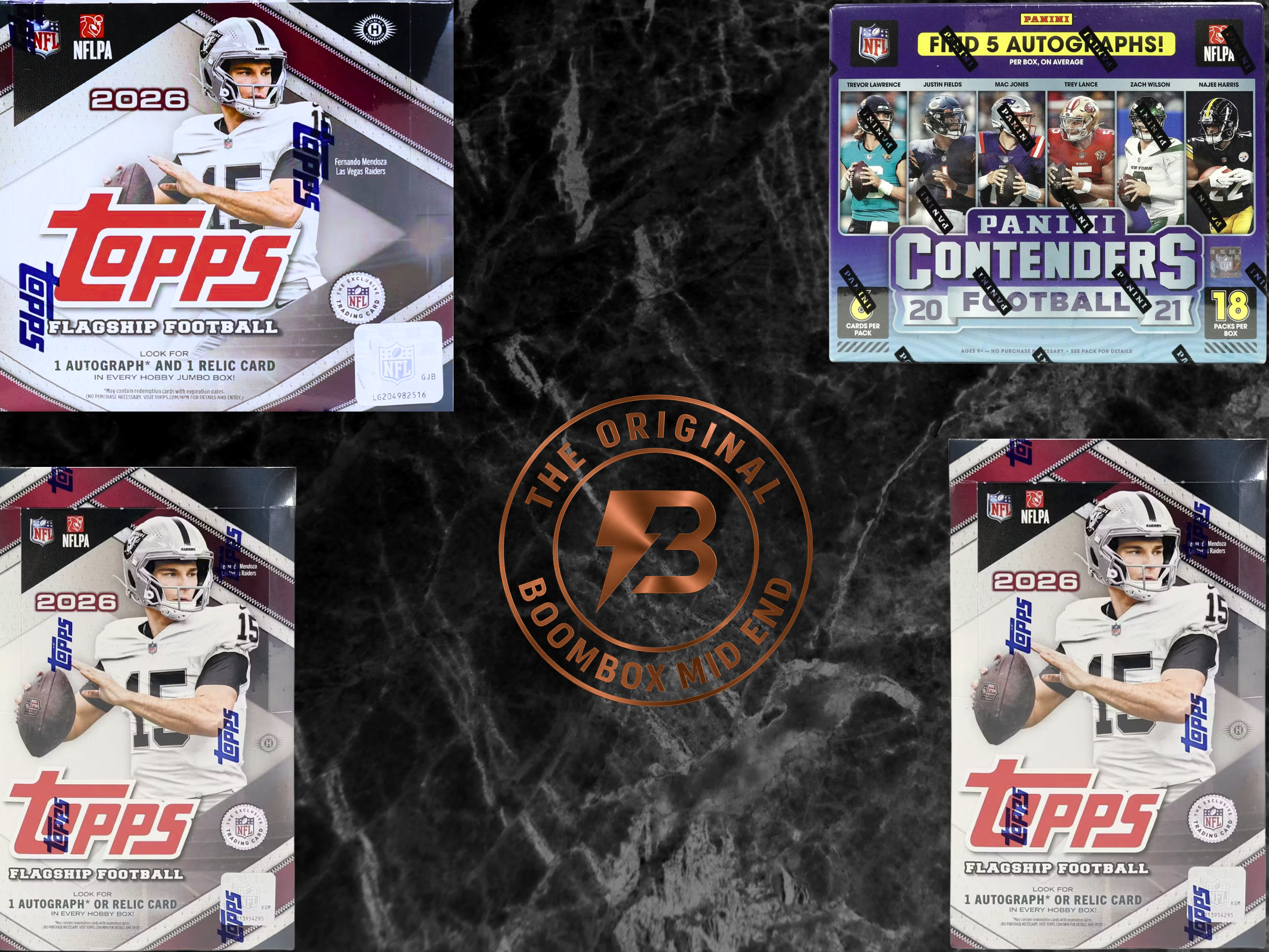 Mid end football boombox featured packs