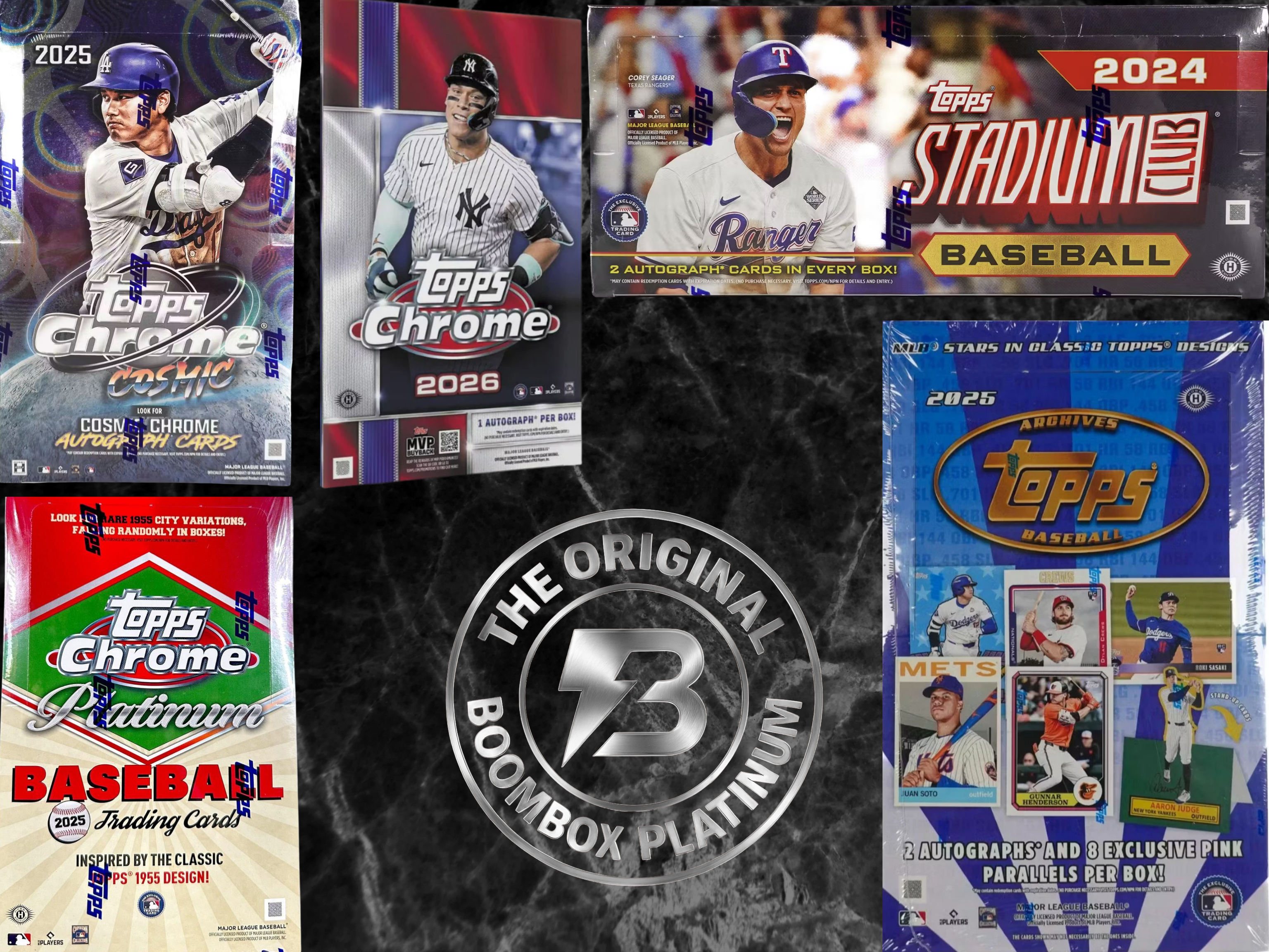 Platinum Baseball boombox featured packs