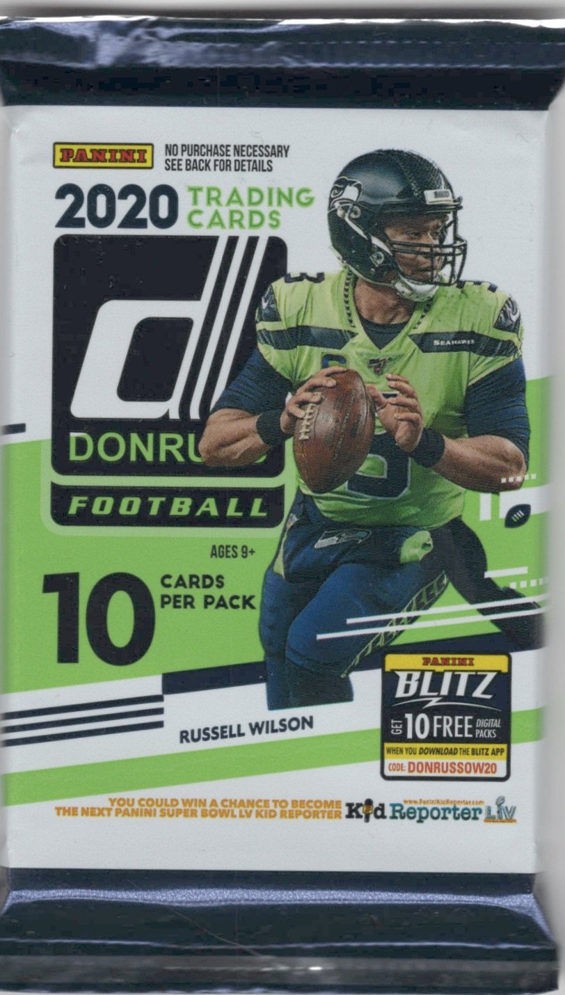 Image of 2020 Donruss Football Hobby Pack (Hit Odds 1:9)
