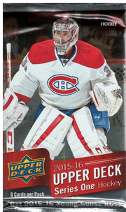 Image of 2015/16 Upper Deck Series 1 Hockey Hobby Pack (Hit Odds of Young Guns 1:4)