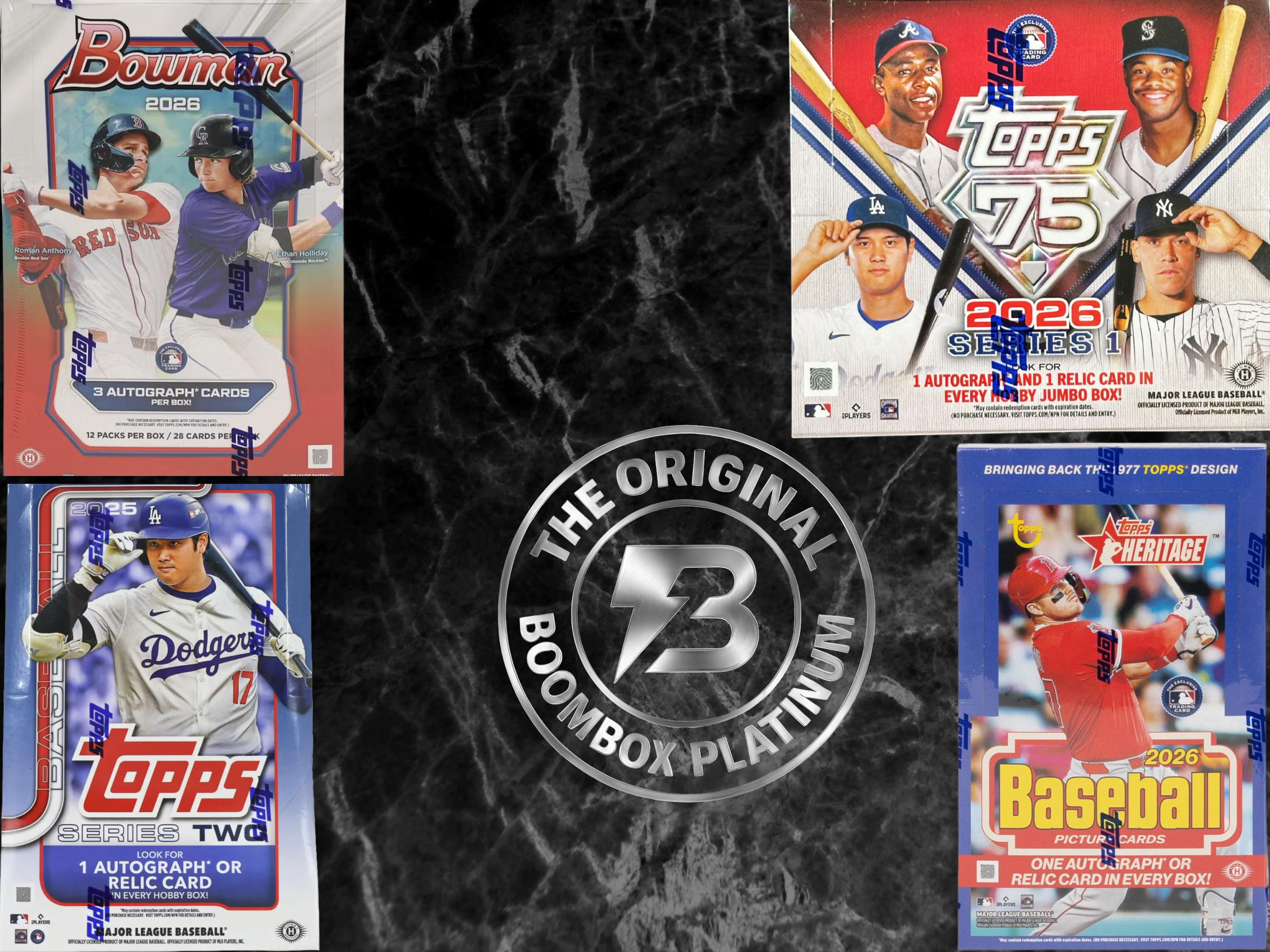 Platinum Baseball boombox featured packs