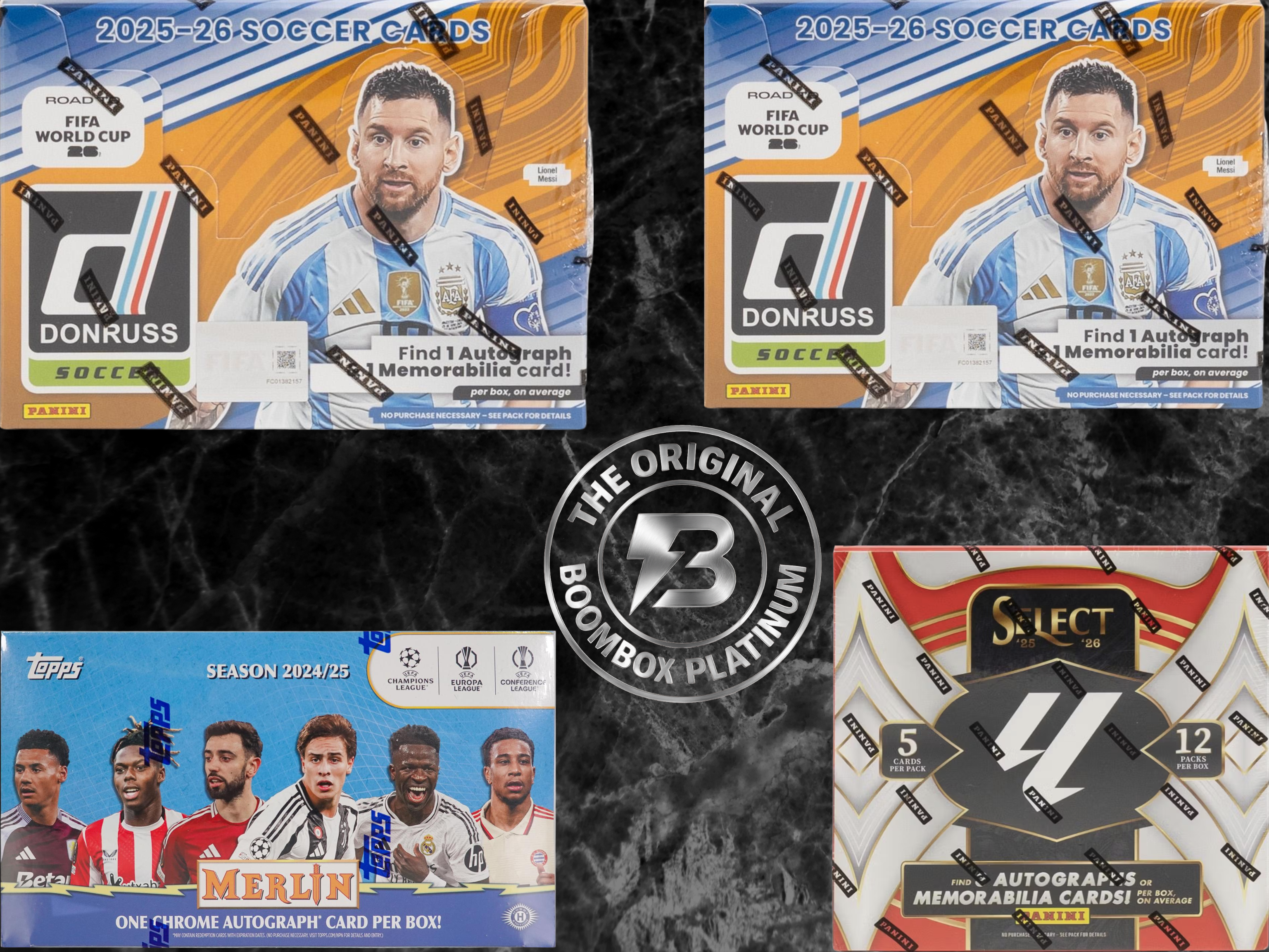 Platinum Soccer boombox featured packs