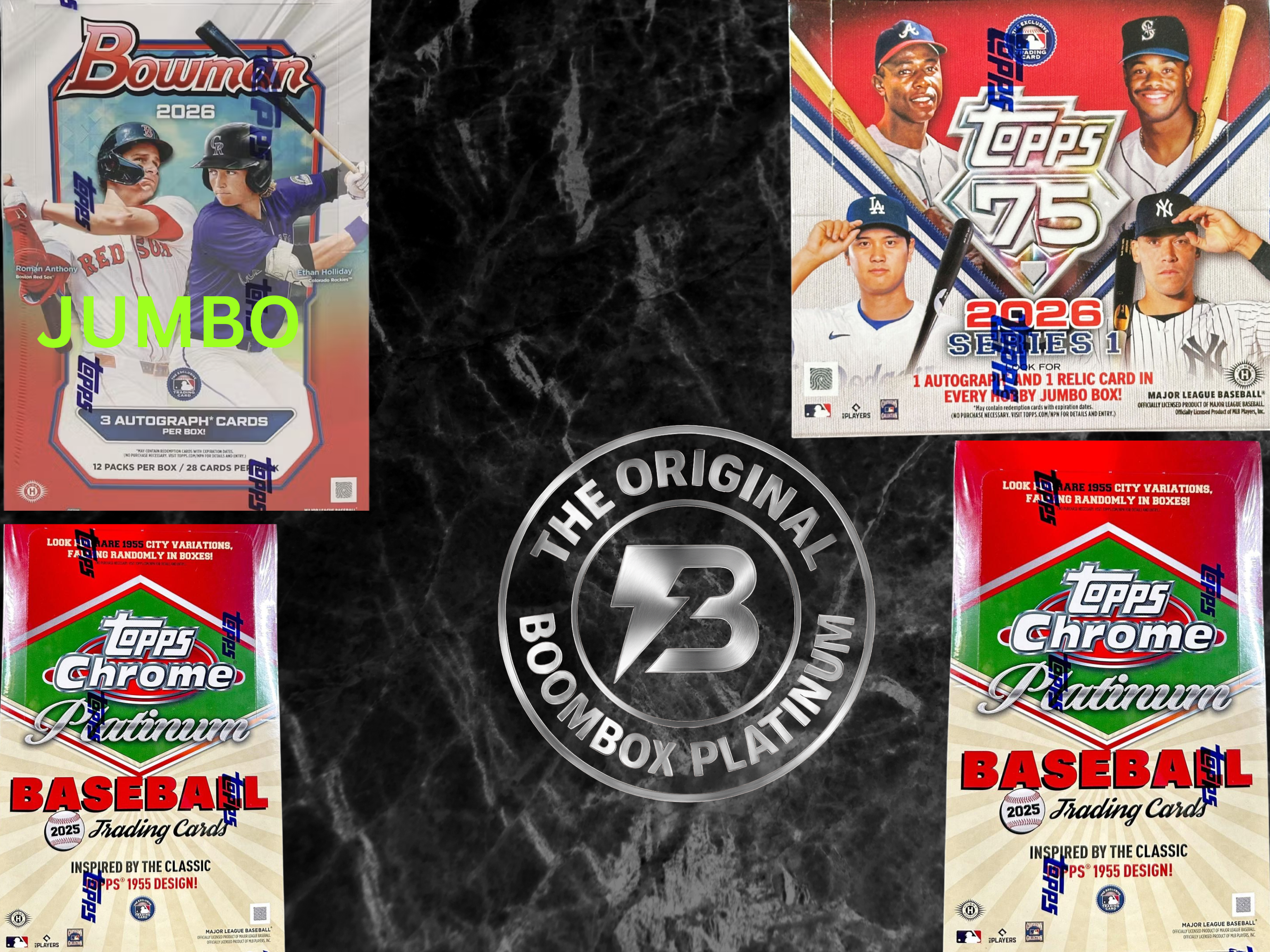 Platinum Baseball boombox featured packs