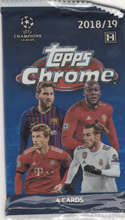 Image of 2018/19 Topps Chrome UEFA Soccer Hobby Pack (Hit Odds 1:18)