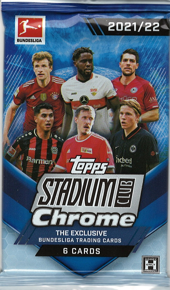 2021/22 Stadium Club Chrome Soccer BUNDESLIGA Hobby Pack