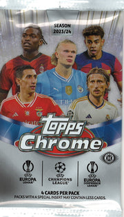 Image of 2023/24 Topps Chrome UEFA Soccer Hobby Pack