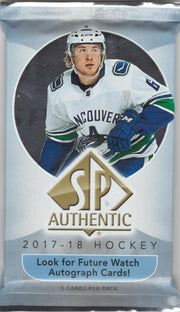 Image of 2017/18 SP Authentic Hockey Hobby Pack (Hit Odds 1:9)