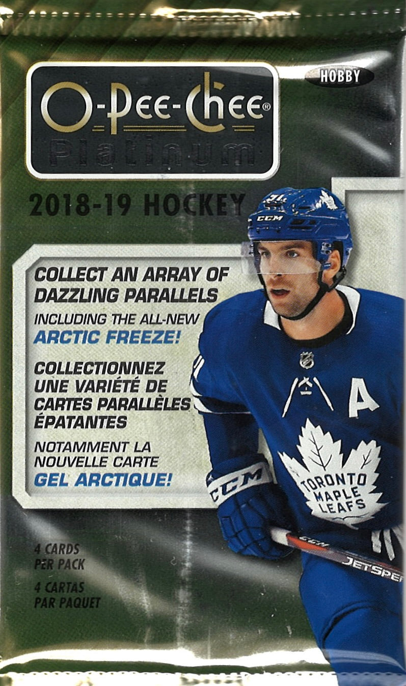 Image of 2018/19 O-Pee-Chee Platinum Hockey Hobby Pack (Hit Odds 1:20)