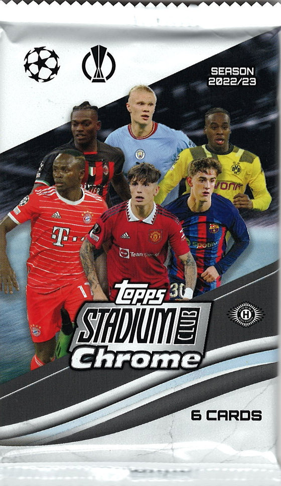 2022-23 Stadium Club Chrome Soccer UEFA Hobby Pack