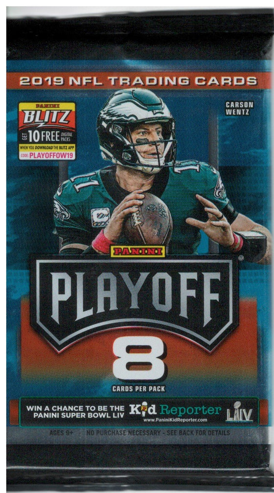 2019 Playoff Football Hobby Pack (Hit Odds 1:3)
