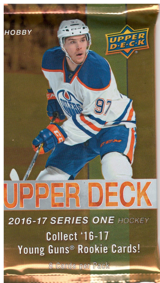 2016/17 Upper Deck Series 1 Hockey Hobby Pack (Hit Odds of Young Guns 1:4)