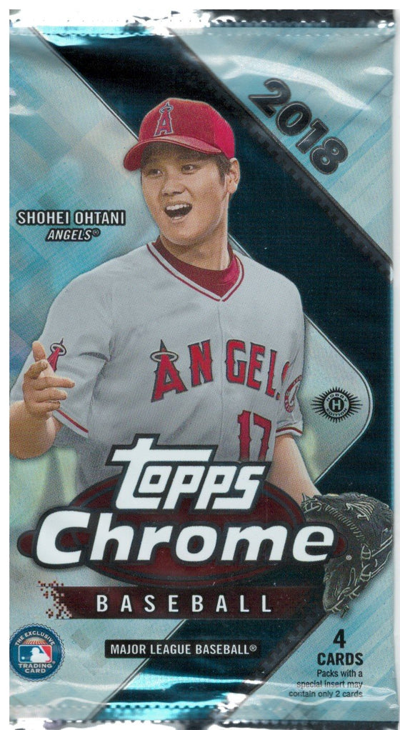 2018 Topps Chrome Baseball Hobby Pack (Hit Odds 1:12)