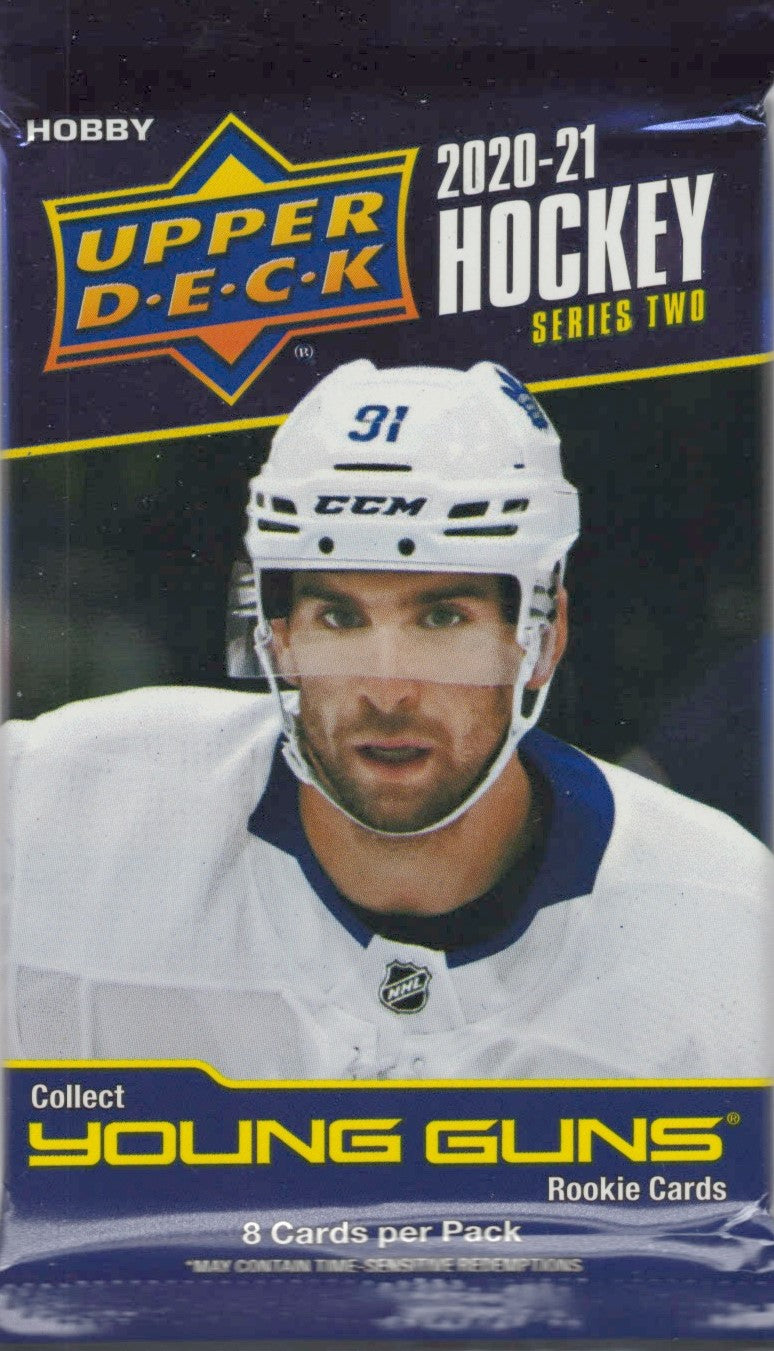 2020/21 Upper Deck Series 2 Hockey Hobby Pack (Young Gun Hit Odds 1:4)