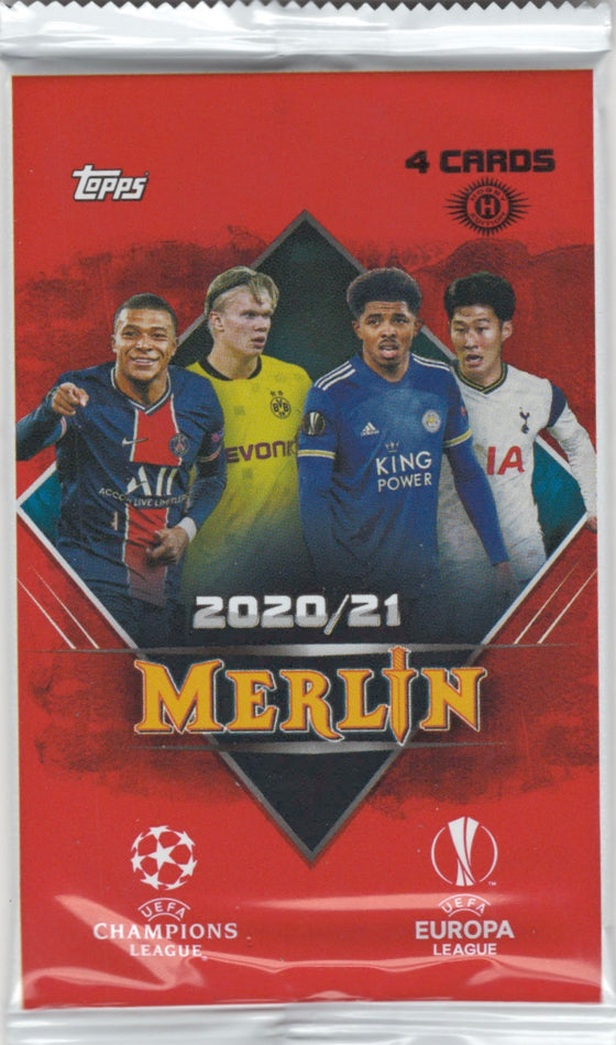 2020/21 Topps Merlin Chrome Soccer Hobby Pack (Hit Odds 1:18)