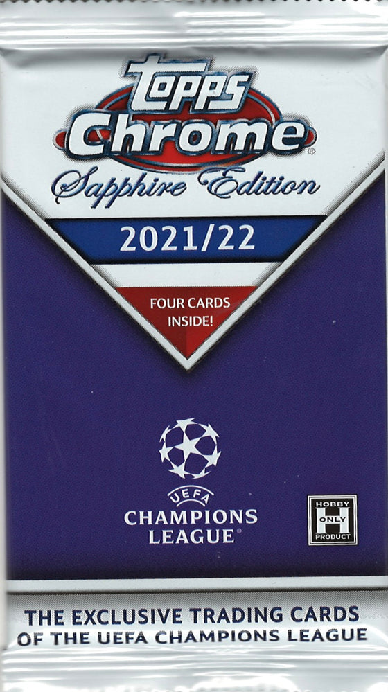 2021/22 Topps Chrome Sapphire Soccer UEFA Hobby Pack