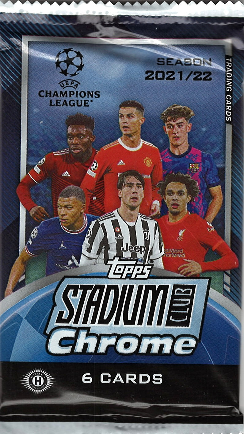 2021/22 Stadium Club Chrome UEFA Soccer Hobby Pack