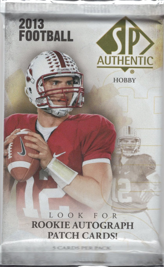 2013 SP Authentic Football Hobby Pack (Hit Odds 1:8)