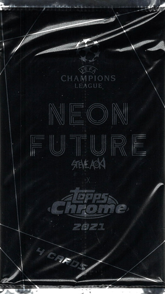 2021 Topps Chrome UEFA Neon Futures Aoki Soccer Hobby Pack