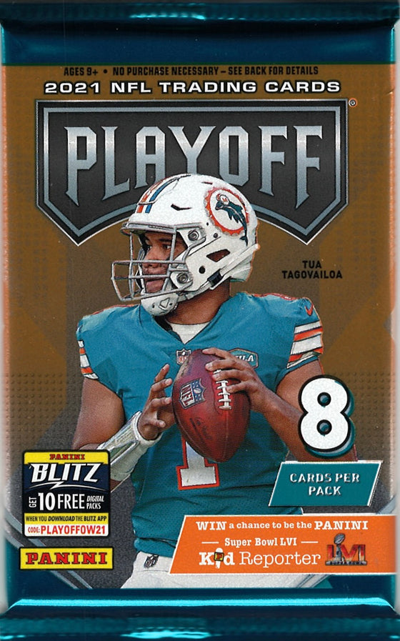 2021 Playoff Football Hobby Pack (Hit Odds 1:4)